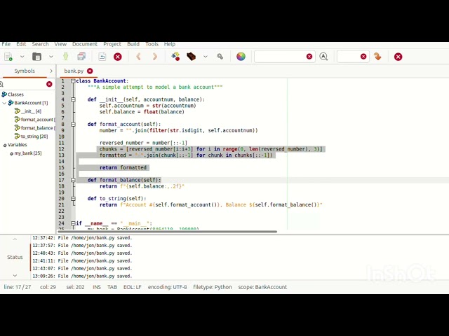Python Tutorial for Beginners – Bank Account Class Explained Step by Step