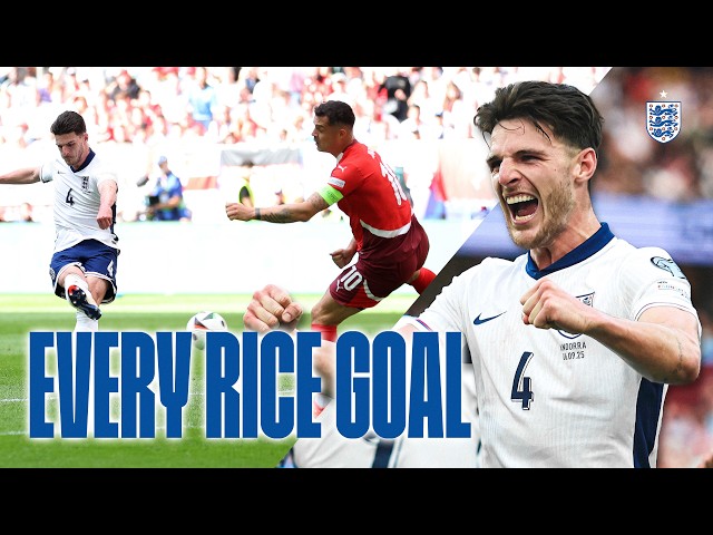 Declan Rice ALL England Goals ⚽ for the Three Lions