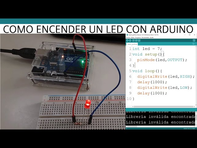 ARDUINO - How to turn on an LED with Arduino. From scratch - TUTORIAL. || Electronics Around the ...