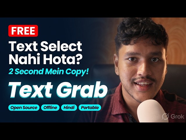 Free OCR Tool for PC | Text Select Nahi Hota Problem Solved | Text Grab Hindi Tutorial