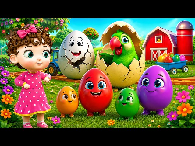 Learning Colors and Numbers Songs | Colorful Eggs on the Farm | Kids Songs | English Rhymes