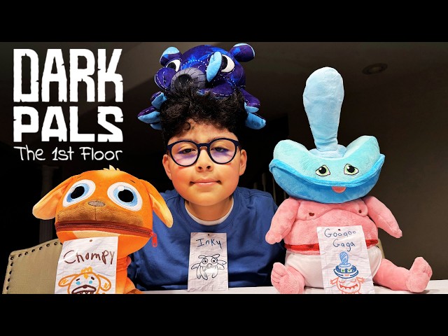 NEW OFFICIAL Dark Pals Plushies (Bundle: Binky Drinky Chompy Chasey Inky Plush