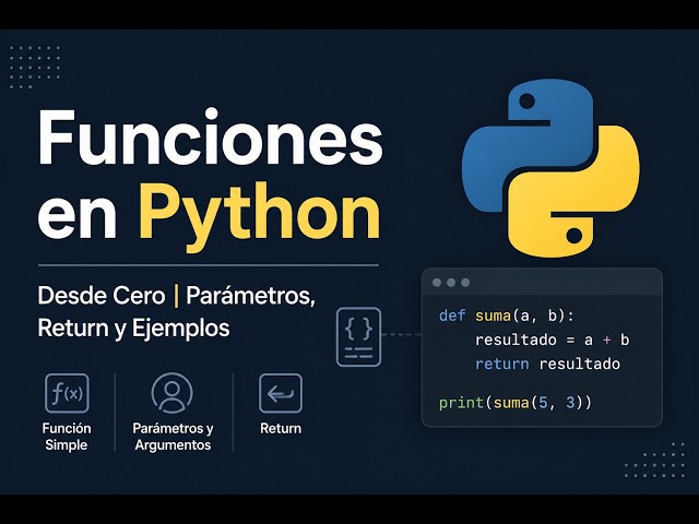 Funciones en Python Desde Cero | Parámetros, Return y Ejemplos