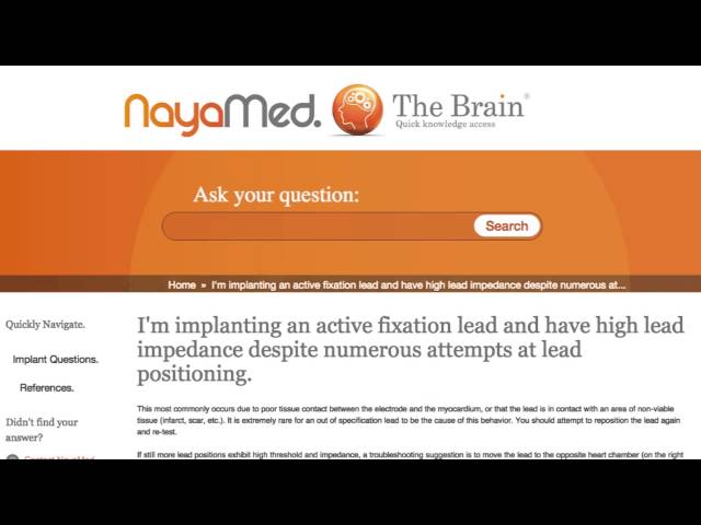 NayaMed theBrain (R) - Quick knowledge access.