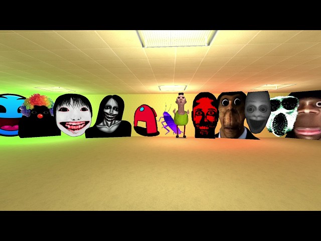 POV OBUNGA Yoshie AUGHHH & MANY NEXTBOTS in backrooms garrys mod snpc #snpc PART 122