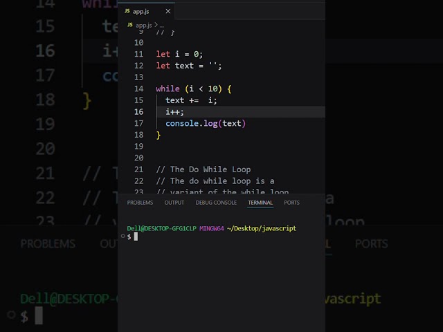 Master Javascript WHILE LOOP