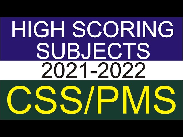 High Scoring Subjects for CSS | PMS | 03 || Collective Effort