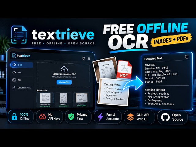 textrieve: Free Offline OCR for Images & PDFs | Full Demo & Tutorial
