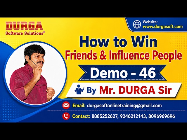 How to Win Friends & Influence People tutorials || by Mr. DURGA Sir On 16-09-2026 @7AM (IST)