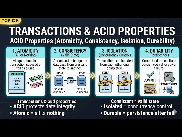 Topic 8: Transactions & ACID Properties