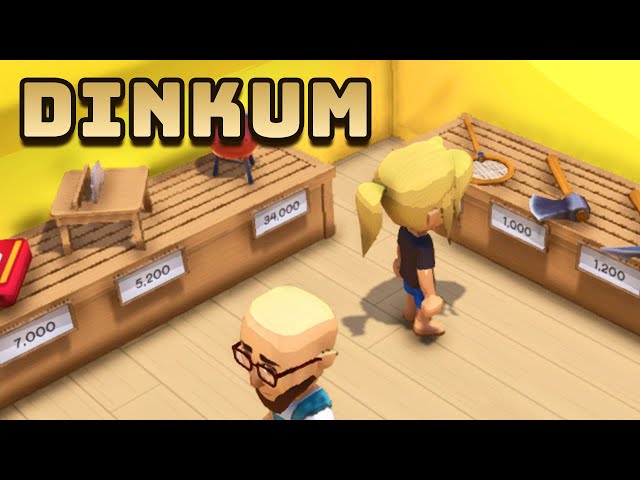 Mining rocks and eating bananas in Dinkum