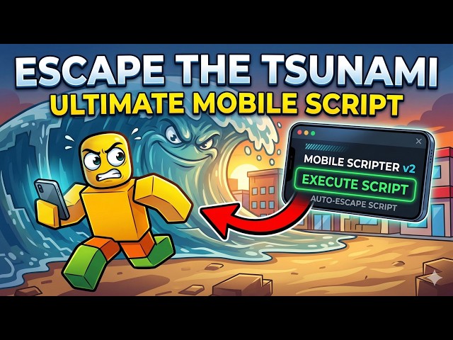 FREE Escape Tsunami Brainrot Script iOS & Android - No Key, Dupe, Autofarm, Infinitys Dupe!