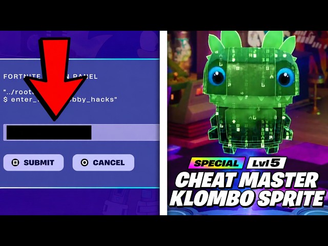 HOW TO GET CHEAT MASTER KLOMBO SPRITE ADMIN PANEL CODES FORTNITE!
