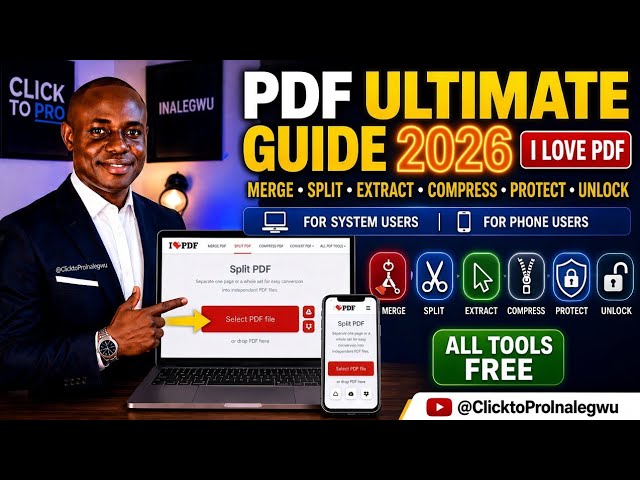PDF Ultimate Guide 2026 – Merge, Split, Extract, Compress, Protect & Unlock PDFs  FREE with ILovePDF