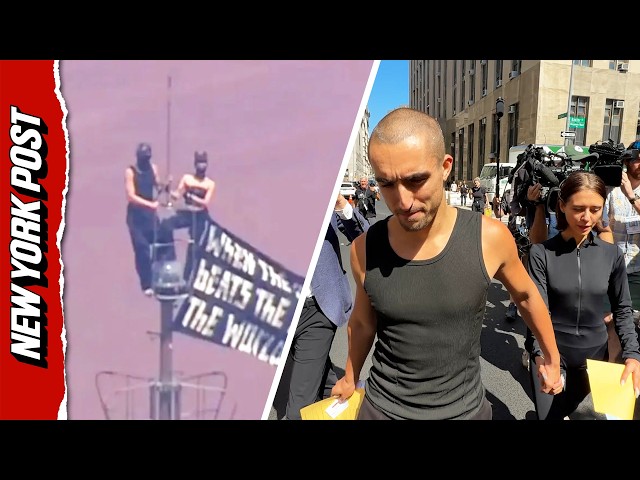 Daredevil Couple Leaves Court After Felony Charges over Empire State Building Proposal Stunt