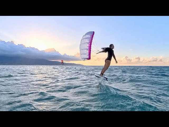 Parawing sunset session with Mona
