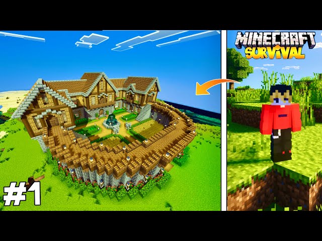 Minecraft PE Survival Series Ep 1 i Made Op Survival Base & Armour 