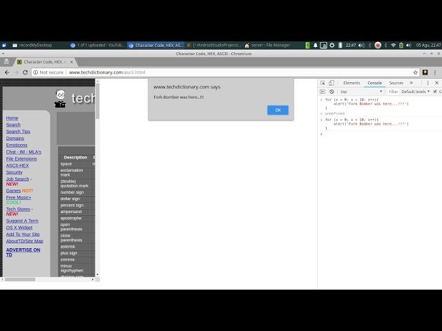 Simple Fork Bombing with Javascript - [Hacking Tutorials Series]