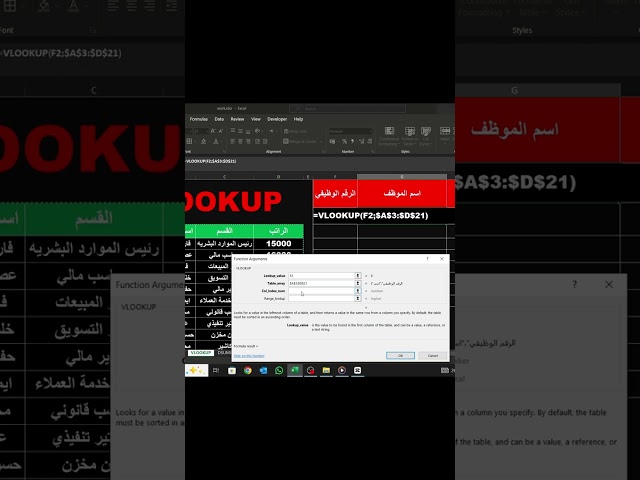 شرح دالة VLOOKUP +  Data Validation #Excel #ConditionalFormatting #DataValidation #Viral #fyp 