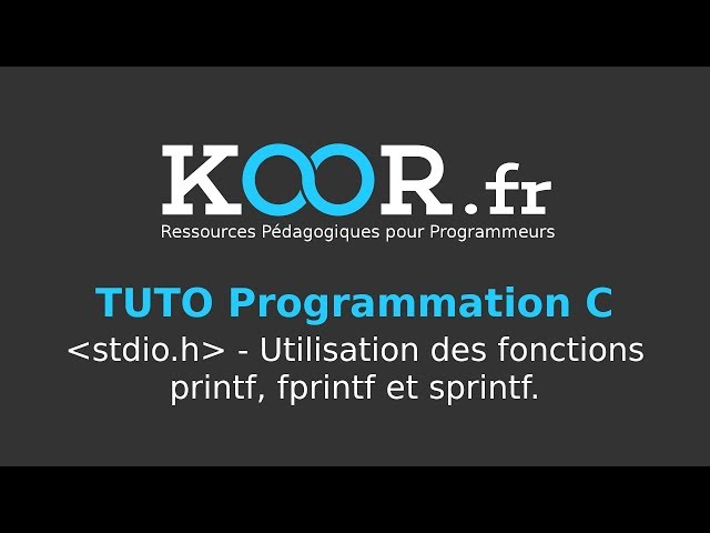 C Tutorial / stdio.h: Using printf, fprintf, and sprintf functions.