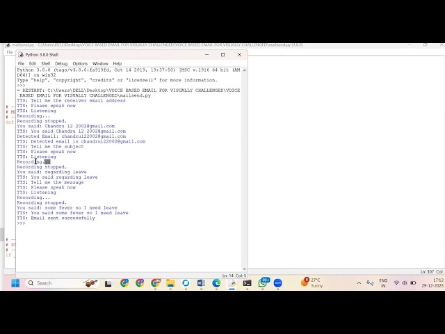 Voice-Based Email System for Visually Challenged Users