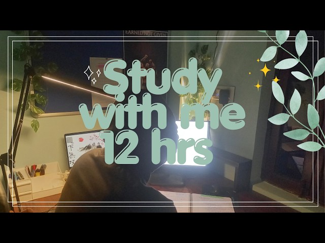 🔴Study with me live | 21/294 | 📚12 hours | Fire Crackling Sound 🔥