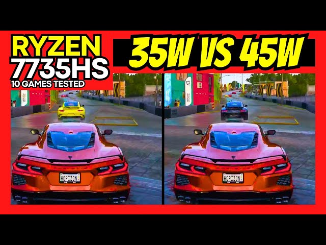Ryzen 7 7735HS | 35w vs 45w Comparison in 10 Games [Gaming Benchmarks]