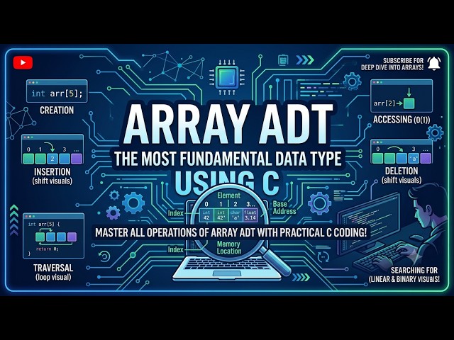 Array ADT Operations in C | Create Array, Append & Insert | Data Structure Using C | Bengal #3