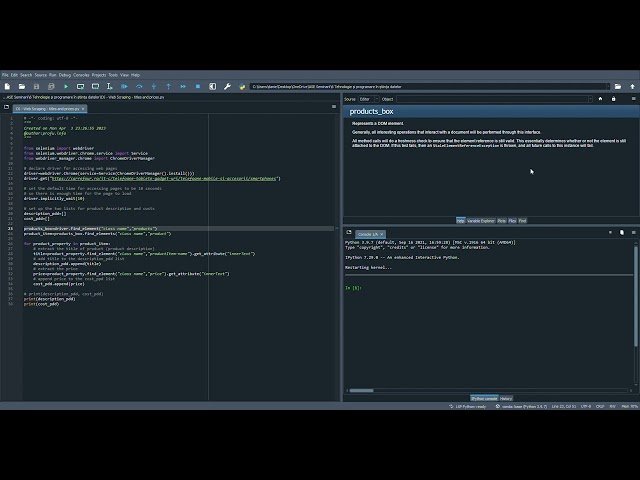 Web Scraping in Python with Selenium