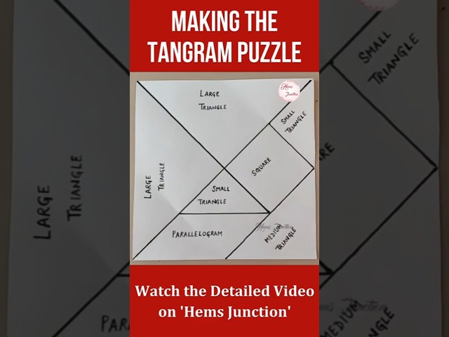 #shorts Making the Tangram Puzzle | Easy way to make a Tangram Puzzle  #youtubeshorts #tangram