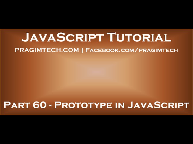 Prototype in JavaScript