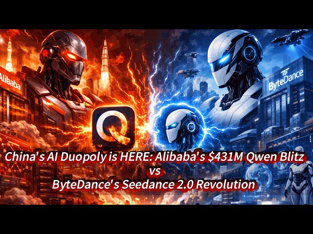 China's AI Duopoly is HERE: Alibaba's $431M Qwen Blitz vs ByteDance's Seedance 2.0 Revolution.