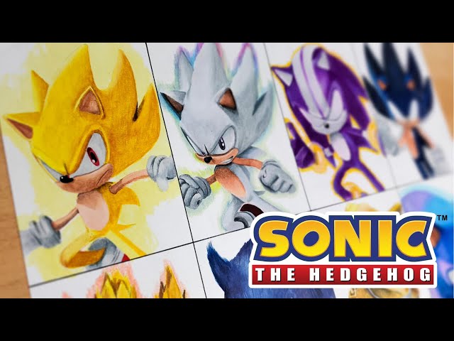 Drawing SONIC Transformations | Sonic The Hedgehog