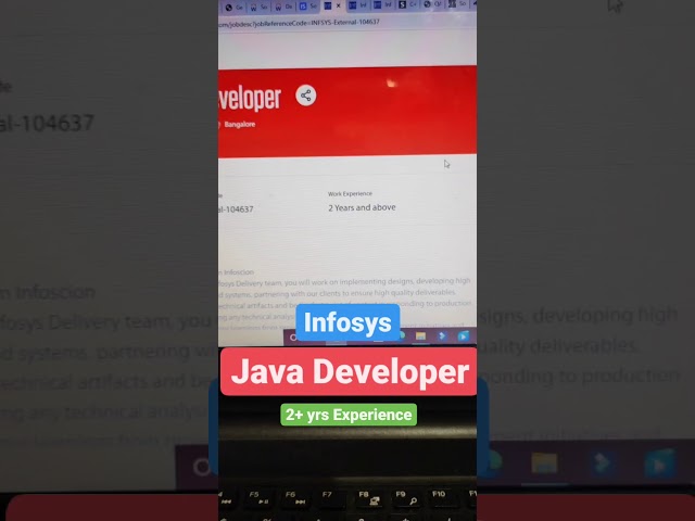 Java Developer Infosys #shorts