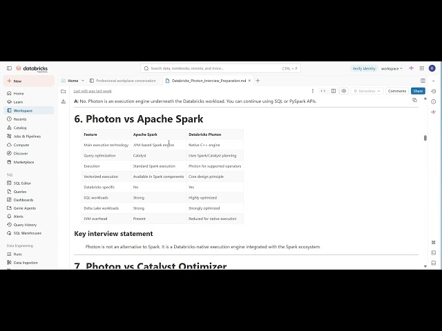 Databricks Interview Series – Part 1 what is photon?