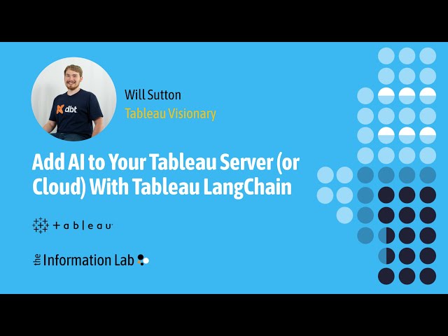 Add AI to Your Tableau Server (or Cloud) With Tableau LangChain | Step-by-Step Guide