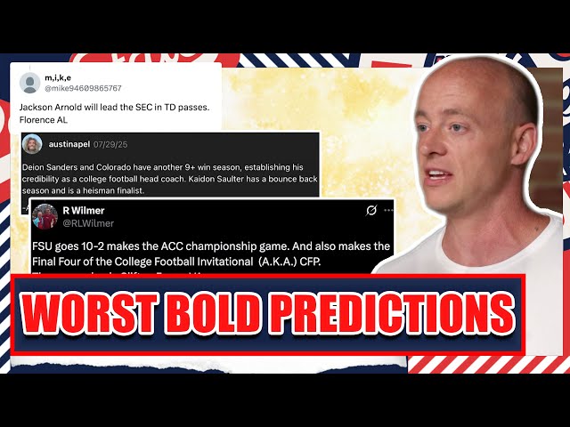 WORST Bold Predictions Of The Season - Josh Pate's College Football Show