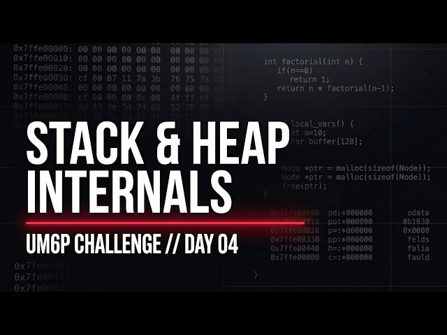 [🔴LIVE] DAY 04 OF THE @UM6POfficiel CHALLENGE -- stack architecture and heap mechanics