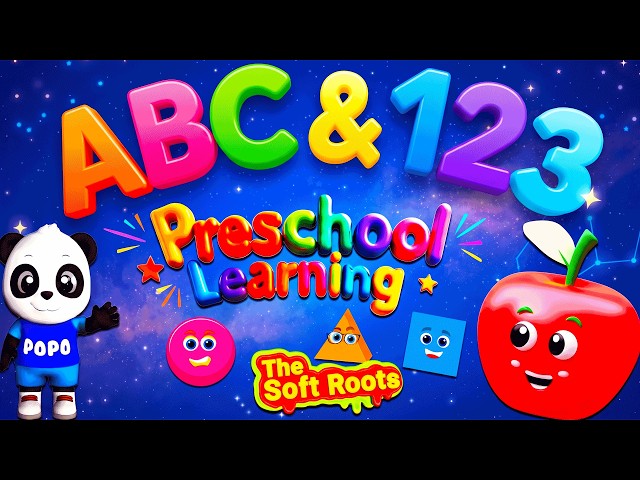 Preschool Learning activities for 3 year olds at home | Learn ABC Phonics Shapes Numbers Colors 🌈