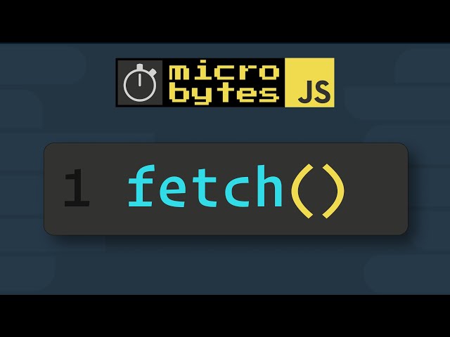 JavaScript Fetch API In 90 Seconds #JavaScriptJanuary