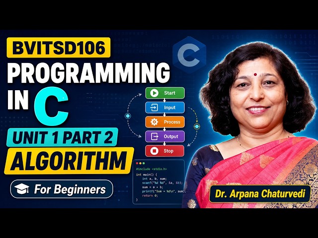 1.2 Algorithm in C Programming Explained | Characteristics, Steps & Examples | BVITSD106 Unit 1Part2