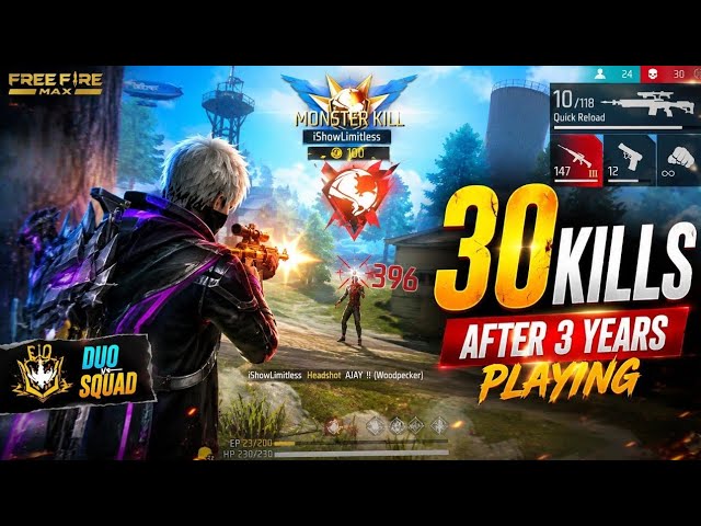 Playing Free Fire MAX After 3 Years! 😱 Duo vs Squad | 30 Kills Gameplay