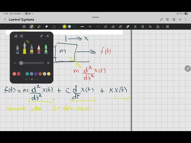 Modeling Mechanical Systems: Mass, Damper, and Elastic Force with Laplace Transform