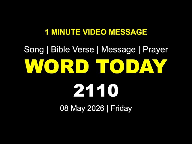 Word Today-2110 | Bro RSV | One-Minute Video Message (Malayalam) | 08 May 2026