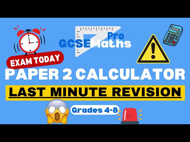 Watch This Before Your GCSE Maths CALCULATOR Exam! Final Revision Maths Calculator Paper 2 June 2026