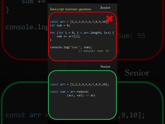 ❌ Reduce the number of lines of code, use java-script inbuilt feature reduce #shorts #viral