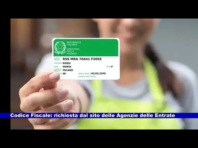 Codice Fiscale: richiesta dal sito delle Agenzie delle Entrate 07.03.2025