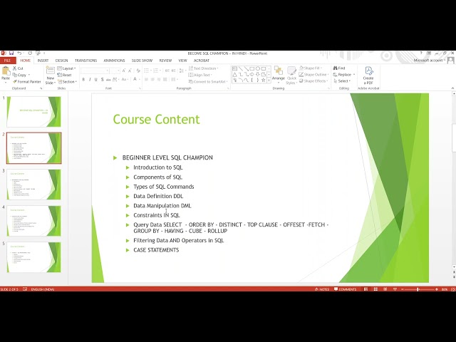 BECOME SQL CHAMPION   IN HINDI   COURSE INTRODUCTION