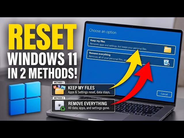Reset Windows 11 in 2 Methods | Remove Everything or Keep Files