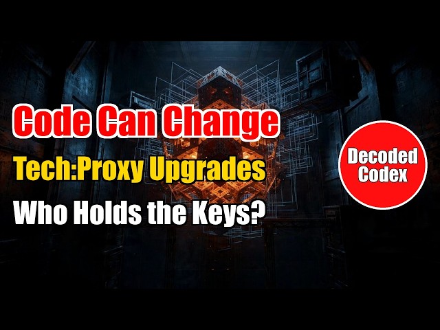 Decoded Codex · Tech (39): Upgradeable Smart Contracts | Why 'Immutable' Is a Myth | Power vs Trust